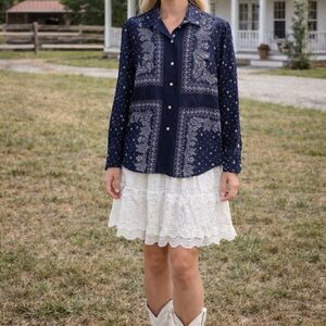 Old Navy Bandanna Patterned Button-Up Shirt